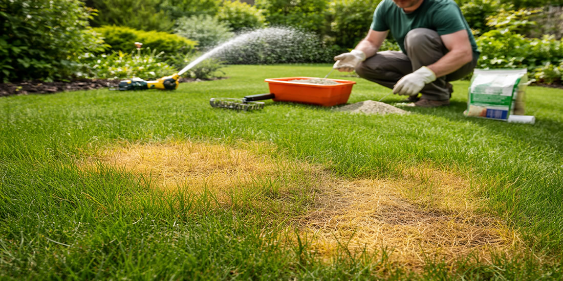 Manchas amarillas en el césped: causas, soluciones y cómo evitar que reaparezcan